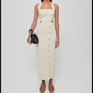 Nanushka halterneck denim dress